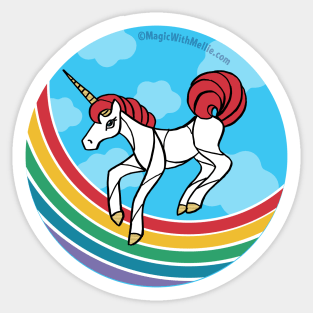 Rainbow Unicorn v10 — Dancing Uniquorn Illustration series Sticker